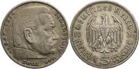 Drittes Reich 5 Reichsmark Hindenburg - Kursmünze (1935-1936) -