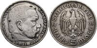 Drittes Reich 5 Reichsmark Hindenburg - Kursmünze (1935-1936) -