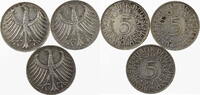 Bundesrepublik Deutschland 3 x 5 DM 1961 DFJ kompletter Jahrgang! ss 251.02 元 含税 ＋  125.51 元 运费