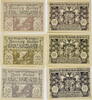 Hohenzell 10 Heller, 20 Heller, 50 Heller Serie von 3 Notgeldscheinen -