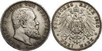Kaiserreich, Württemberg 3 Mark Wilhelm II. (1891-1918) - Kursmünze (1908-1914) -