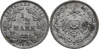 Kaiserreich ½ Mark Kursmünze (1905-1919) Variante grosse Acht -