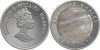 Pitcairn Islands 5 Dollars Wal mit Perlmuttplatte -