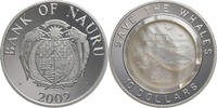 Nauru 10 Dollars Wal mit Perlmuttplatte -