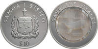 Samoa 10 Dollars Wal mit Perlmuttplatte -