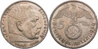 Drittes Reich 5 Reichsmark 1936 G Hindenburg - Kursmünze (1936-1939) ss 209.18 元 含税 ＋  125.51 元 运费