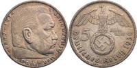Drittes Reich 5 Reichsmark 1936 G Hindenburg - Kursmünze (1936-1939) ss 209.18 元 含税 ＋  125.51 元 运费