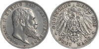 Kaiserreich, Württemberg 3 Mark Wilhelm II. (1891-1918) - Kursmünze (1908-1914) -