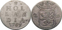 Niederlande, Holland 2 Stuiver Kursmünze (1672-1793) -
