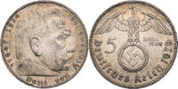 Drittes Reich 5 Reichsmark Hindenburg - Kursmünze (1936-1939) -
