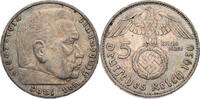 Drittes Reich 5 Reichsmark 1936 J Hindenburg - Kursmünze (1936-1939) ss 234.28 元 含税 ＋  125.51 元 运费
