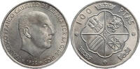 Spanien 100 Pesetas 1966 Francisco Franco - Kursmünze (1966-1970) ss 167.34 元 含税 ＋  125.51 元 运费