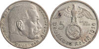 Drittes Reich 5 Reichsmark 1936 G Hindenburg - Kursmünze (1936-1939) ss,... 209.18 元 含税 ＋  125.51 元 运费