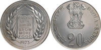 Indien, Republik 20 Rupees 1973 FAO vz 251.02 元 含税 ＋  125.51 元 运费