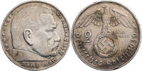 Drittes Reich 2 Reichsmark Hindenburg - Kursmünze (1936-1939) -