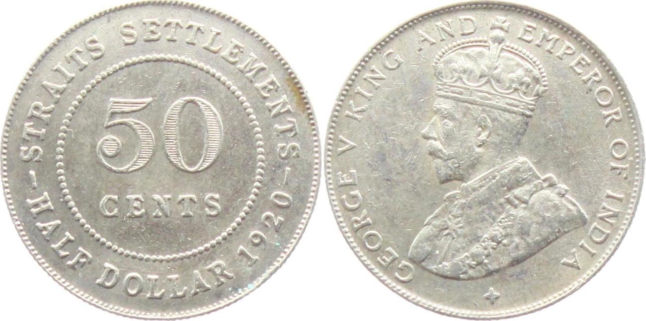 50 cents 1920 strais settlements george v. (1910 - 1936) ef