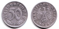 Deutsches Reich 50 Pfennig Kursmünze -