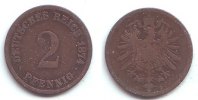 Kaiserreich 2 Pfennig 2 Pfennig - kleiner Adler -