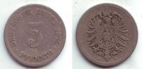 Kaiserreich 5 Pfennig 5 Pfennig - kleiner Adler -