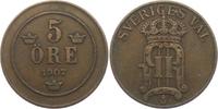 Schweden 5 Öre Oskar II. (1872 - 1907) -