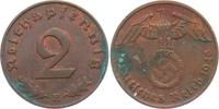 Drittes Reich 2 Reichspfennig 2 Reichspfennig - mit Hakenkreuz -