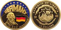 Liberia 10 Dollar 2001 Deutschland Flagge - August H. von Fallersleben -... 41.42 元 含税 ＋  49.78 元 运费