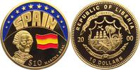 Liberia 10 Dollar 2000 / 2001 Spanien - Flagge - Carlos III. - Nationalh... 41.42 元 含税 ＋  49.78 元 运费