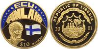 Liberia 10 Dollar 2001 Finnland- Flagge - J.L. Runeberg - Nationalhymne ... 41.42 元 含税 ＋  49.78 元 运费
