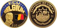Liberia 10 Dollar 2001 Belgien - Flagge - Charles Rogier - Nationalhymne... 41.42 元 含税 ＋  49.78 元 运费