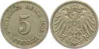 Kaiserreich 5 Pfennig 1908 A 5 Pfennig - großer Adler vz 24.68 元 含税 ＋  49.78 元 运费