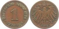 Kaiserreich 1 Pfennig 1913 F 1 Pfennig - großer Adler ss-vz 24.68 元 含税 ＋  49.78 元 运费