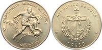Kuba 1 Peso Fussball WM 1986 in Mexico - Zweikampf -