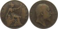 Großbritannien 1 Penny Edward VII. (1901 - 1910) - sitzende Britannia -