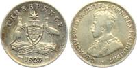 Australien 3 Pence George V. (1910 - 1936)- Känguruh und Emu -