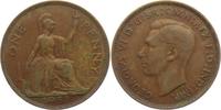 Großbritannien 1 Penny George VI. (1936 - 1952) - sitzende Britannia -