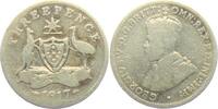 Australien 3 Pence George V. (1910 - 1936)- Känguruh und Emu -