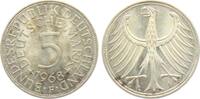 Deutschland - BRD 5 Mark 1968 F Silberadler prägefrisch - pfr. 158.98 元 含税 ＋  150.19 元 运费