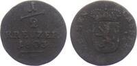 Hessen-Kassel 1/2 Kreuzer 1803 Wilhelm I. von Hessen-Kassel (1803 - 1821... 74.89 元 含税 ＋  49.78 元 运费