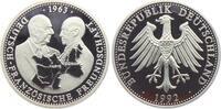 Deutschland - BRD Silbermedaille Deutsch-Französischer Freundschaftsvertrag 1963 - Adenauer - Charles de Gaulle -