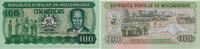 Mosambik 100 Meticais Banknote - Mosambik - 1983 - 100 Meticais - Soldaten - Flagge - Parade - Stadt -