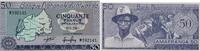 Ruanda 50 Francs Banknote - Ruanda - 50 Francs - 1976 - Landkarte - Arbeiter - Bergbau - Mine -