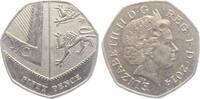 Großbritannien 50 Pence Elisabeth II. (1952-2022) - Löwen -