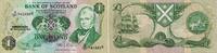 Schottland 1 Pound Banknote - Schottland - 1986 - 1 Pound - Segelschiff - Sitzende Britannia -