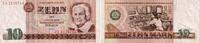 DDR 10 Mark Banknote - DDR - 10 Mark - Ersatznote ZA - Clara Zetkin - Kn-Nr. 7-stellig -