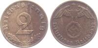 Drittes Reich 2 Reichspfennig 2 Reichspfennig - mit Hakenkreuz -