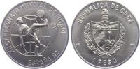 Kuba 1 Peso Fußball WM 1982 in Spanien - Spieler mit Ball -