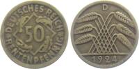 Weimarer Republik 50 Rentenpfennig 10 Rentenpfennig -