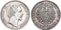 Bayern - Kaiserreich 2 Mark König Ludwig II. von Bayern (1864-1886) -
