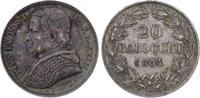 Italien-Kirchenstaat / Vatikan 20 Baiocchi Pio IX. 1846-1878. -
