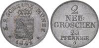 Sachsen-Albertinische Linie 2 Neugroschen Friedrich August II. 1836-1854. -